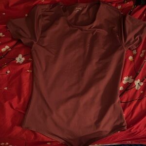 Urban Heritage Short Sleeve Bodysuit - Deep Red